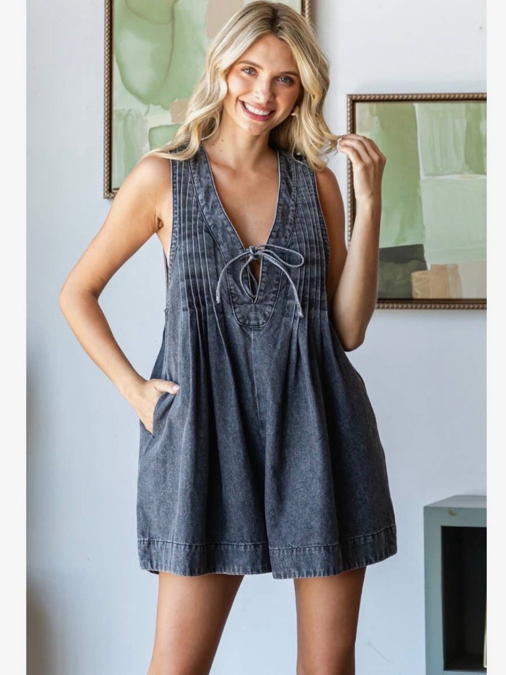 black denim dress
